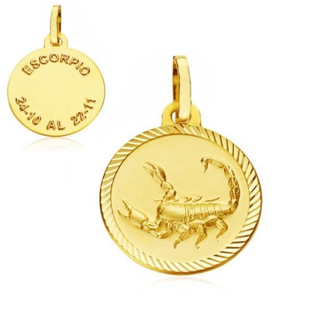 Horoscopo Oro Amarillo Escorpio 20 Mm oro 18k