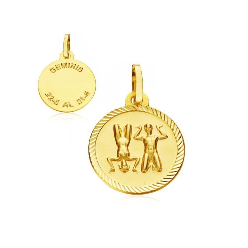 Horoscopo Oro Amarillo Geminis 20 Mm oro 18k