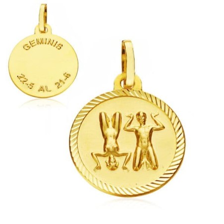Horoscopo Oro Amarillo Geminis 20 Mm oro 18k