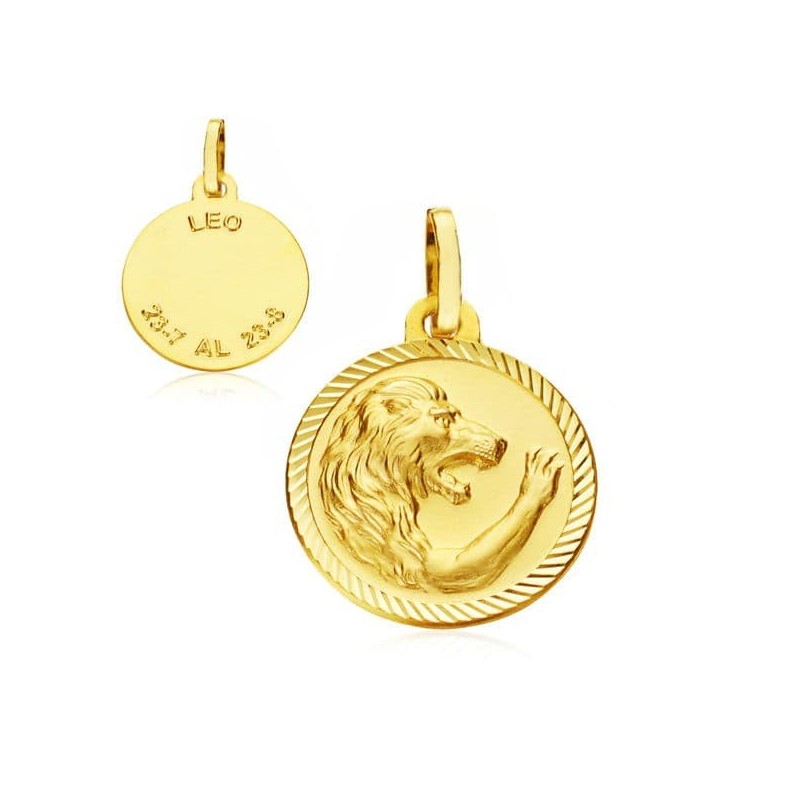 Horoscopo Oro Amarillo Leo 20 Mm oro 18k
