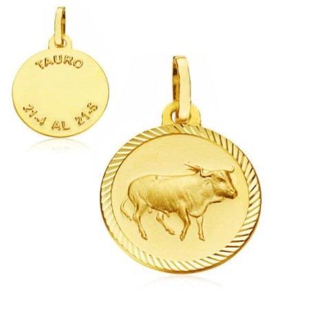 Horoscopo Oro Amarillo Tauro 20 Mm oro 18k