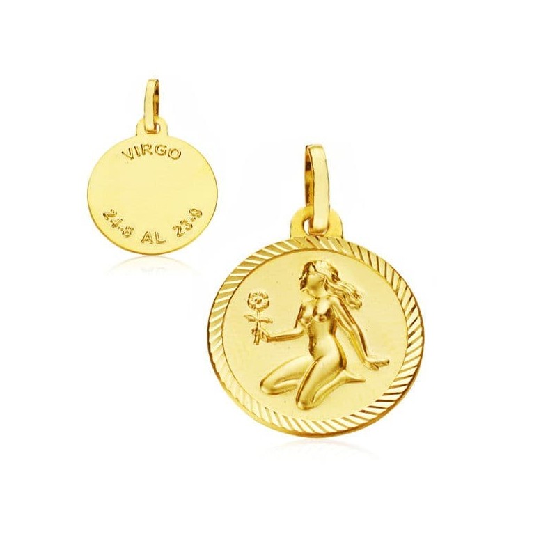 Horoscopo Oro Amarillo Virgo 20 Mm oro 18k