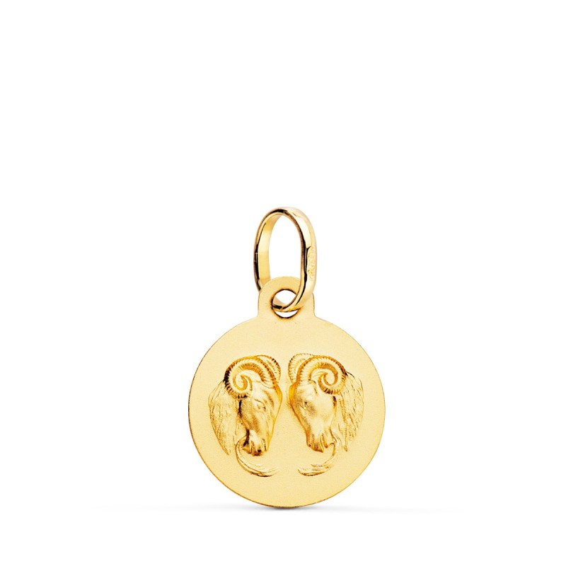 Medalla Oro Amarillo Horoscopo Oro Amarillo Oro Amarillo Aries Matizada 13 Mm oro 18k