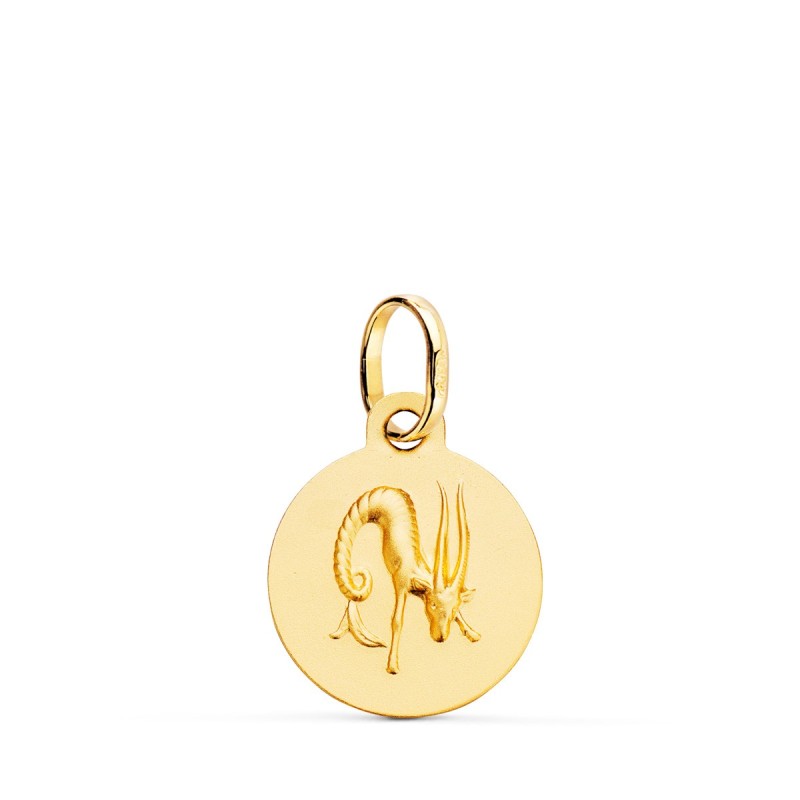 Medalla Oro Amarillo Horoscopo Oro Amarillo Oro Amarillo Capricornio Matizada 13 Mm oro 18k