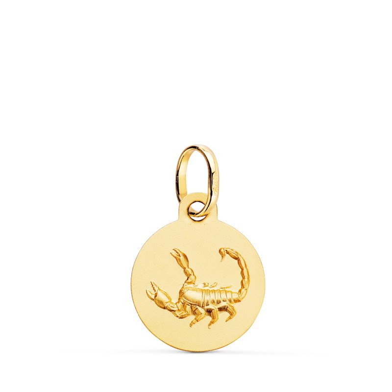 Medalla Oro Amarillo Horoscopo Oro Amarillo Oro Amarillo Escorpio Matizada 13 Mm oro 18k