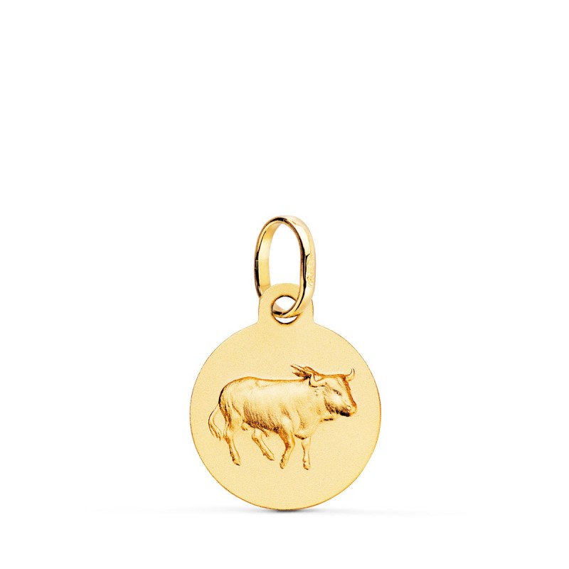 Medalla Oro Amarillo Horoscopo Oro Amarillo Oro Amarillo Tauro Matizada 13 Mm oro 18k