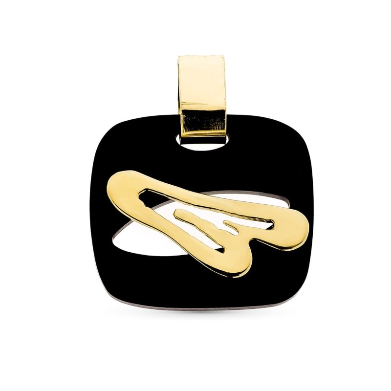 Colgante Oro Amarillo Y Ebano oro 18k