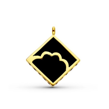 Colgante Oro Amarillo Ebano Nube oro 18k