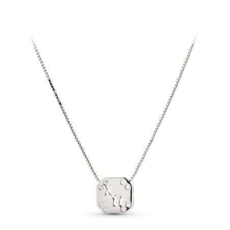 Colgante Oro Blanco Amor Con Circonitas oro 18k
