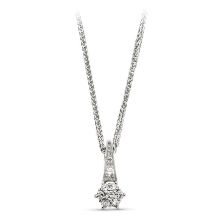 Colgante Oro Blanco 9 Circonitas oro 18k
