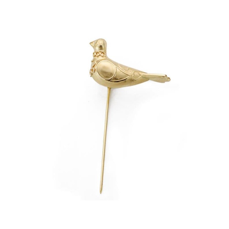 Alfiler Oro Amarillo Paloma Melilla oro 18k