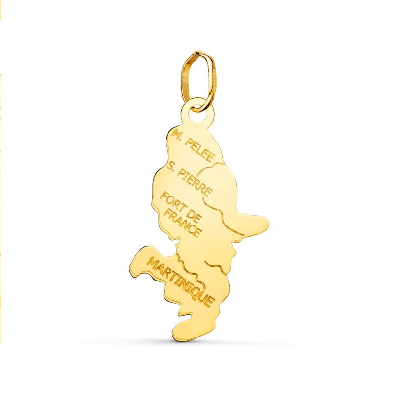 Colgante Isla Martinica Oro Amarillo 22 X 13 Mm oro 18k