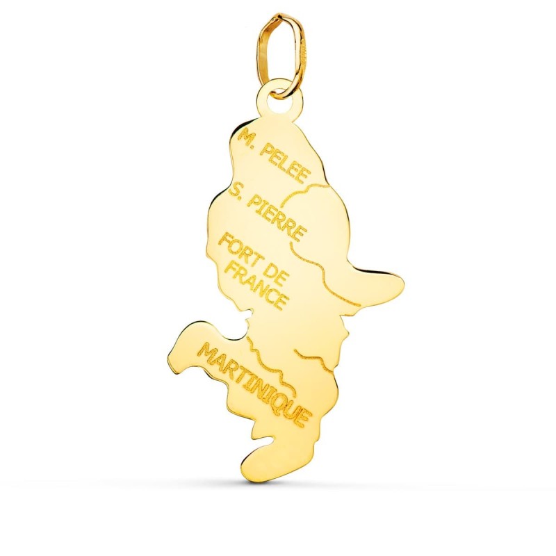 Colgante Isla Martinica Oro Amarillo 28 X 15 Mm oro 18k