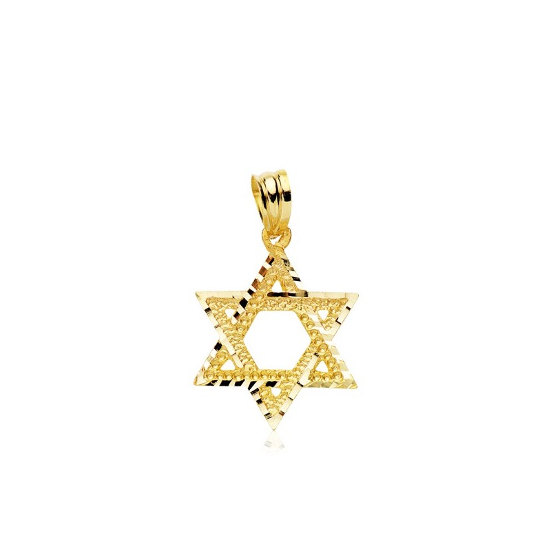 Colgante Oro Amarillo Estrella De David. 22 X 17 Mm oro 18k