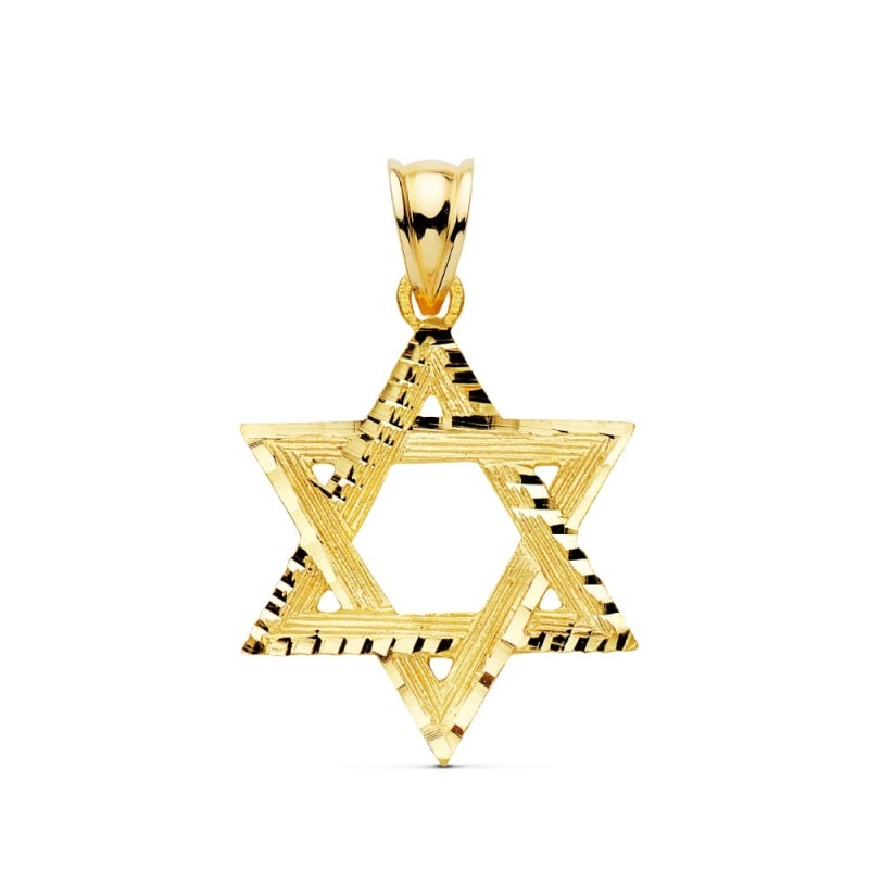 Colgante Oro Amarillo Estrella De David 23X20 Mm oro 18k