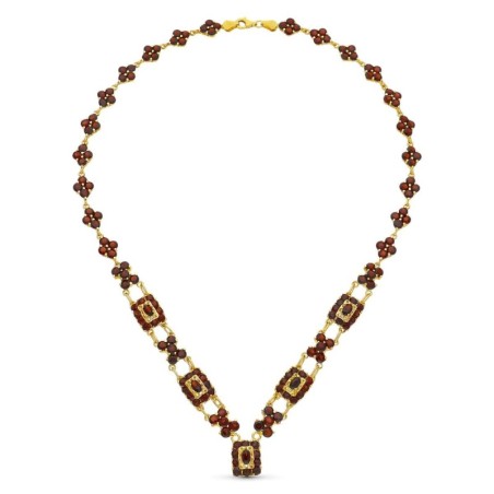 Gargantilla Oro Amarillo Granates 42Cm oro 18k