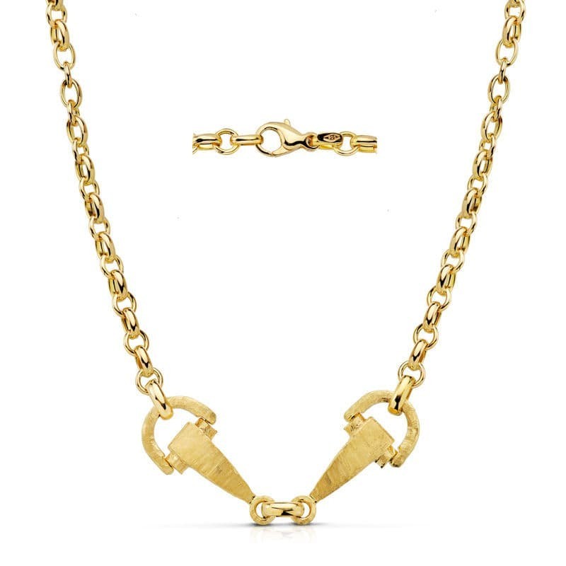 Collar Estribos Oro Amarillo 48 Cm oro 18k