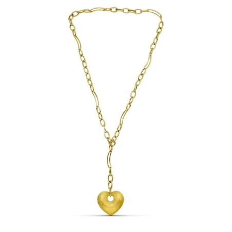 Gargantilla Oro Amarillo Hueca Corazon oro 18k