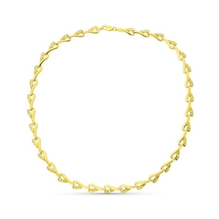 Gargantilla Oro Amarillo Con Circonitas oro 18k
