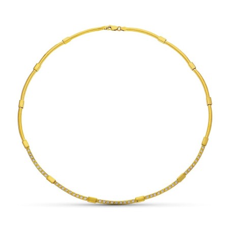 Gargantilla Oro Amarillo Y Circonitas oro 18k