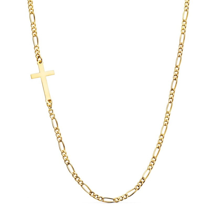 Gargantilla Oro Amarillo Con Cruz Y Cadena Cartier Largo: 42Cm oro 18k