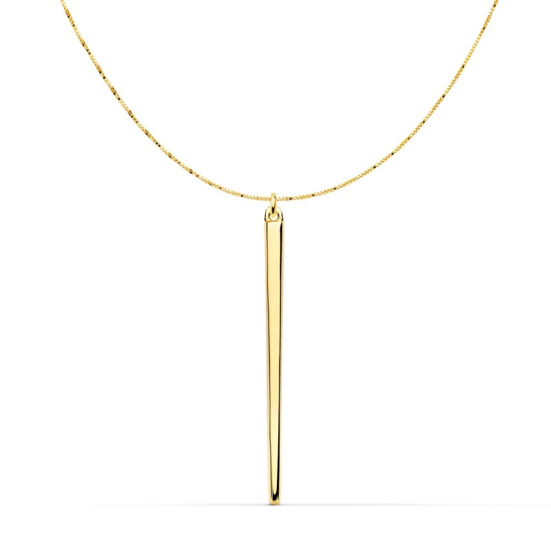 Gargantilla Oro Amarillo Pincho 30X2 Mm Cadena Veneciana 43 3Cm oro 18k