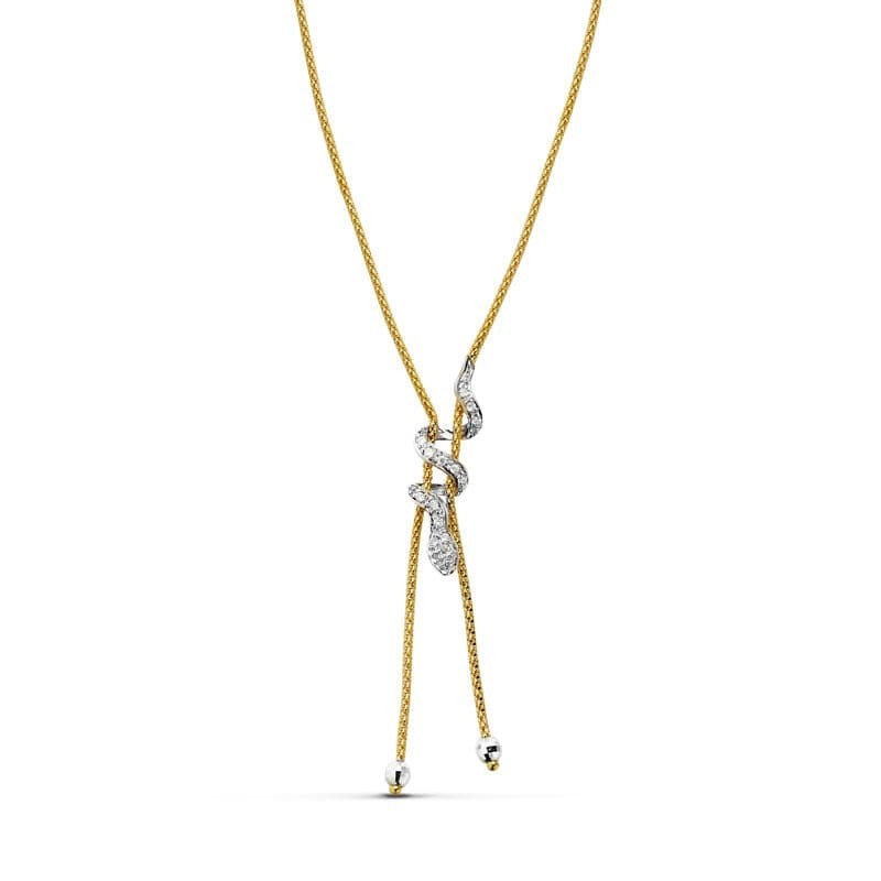 Gargantilla Oro Bicolor Serpiente 45Cm oro 18k