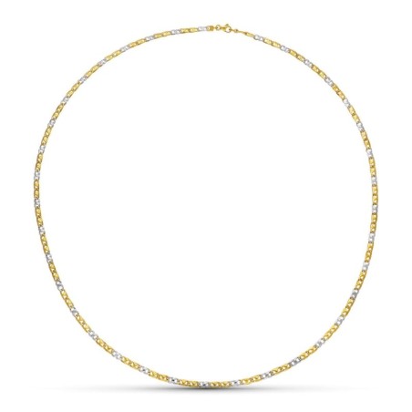 Cadena Oro Bicolor Maciza Eslabones 45Cm oro 18k