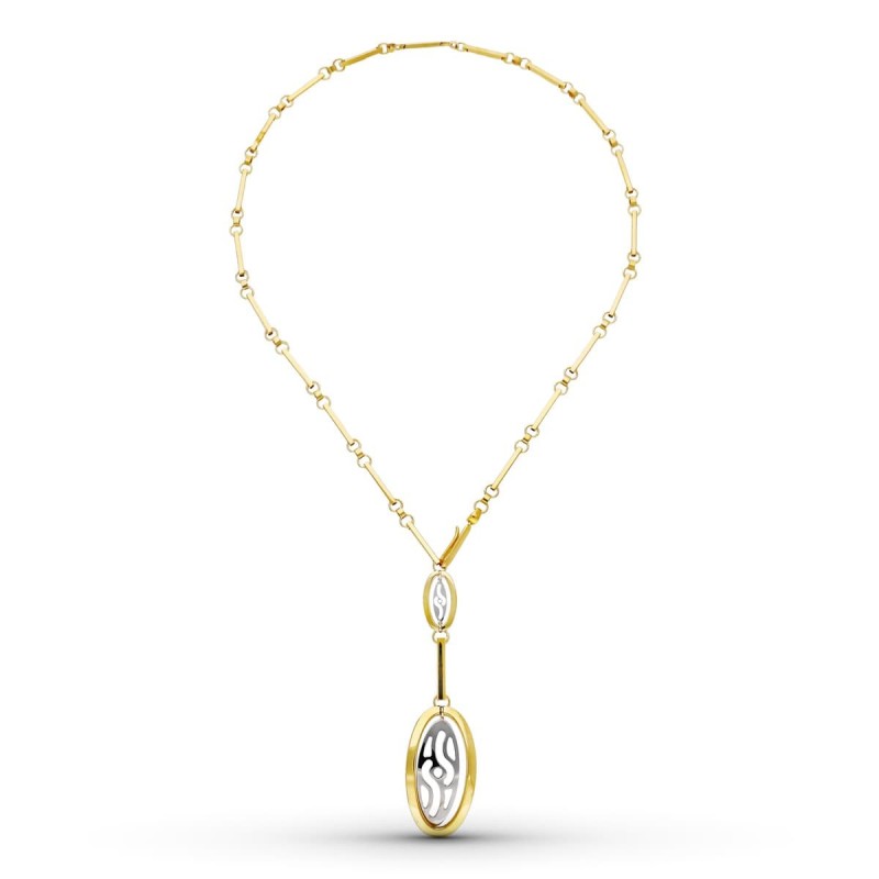 Gargantilla Oro Bicolor 45Cm oro 18k