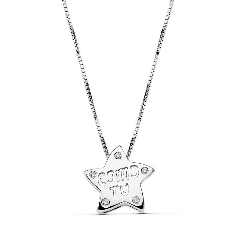 Gargantilla Como Tu Oro Blanco Cadena 44 Cm oro 18k