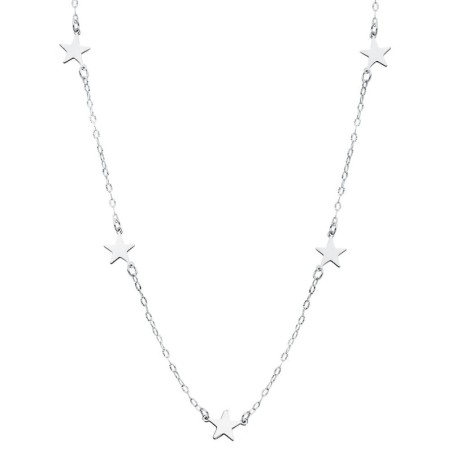 Gargantilla Estrellas Oro Blanco 42Cm oro 18k