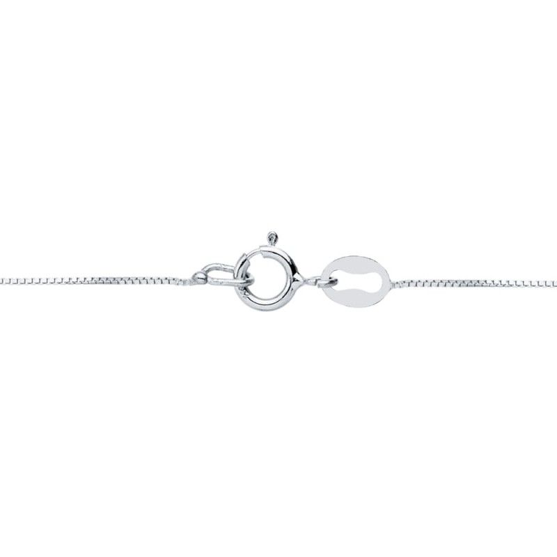 Gargantilla Circonita Oro Blanco 8 Mm Cadena 42Cm oro 18k