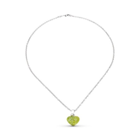 Gargantilla Oro Blanco Corazon Circonitas oro 18k