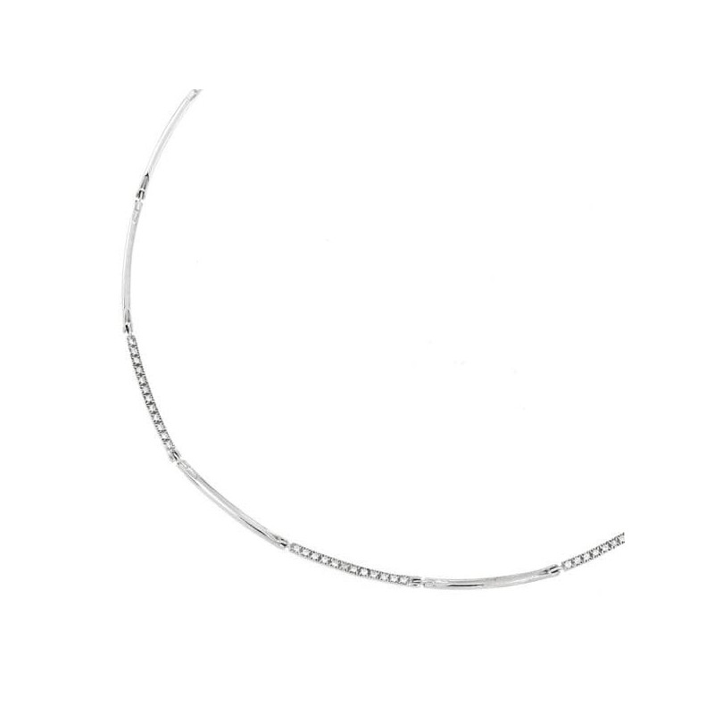 Gargantilla Oro Blanco 43 Cm oro 18k