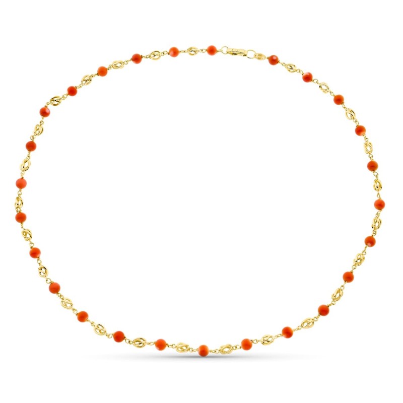 Gargantilla Oro Amarillo Jaula Coral Fino Japones 5 Mm 50Cm oro 18k
