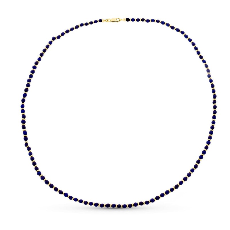 Gargantilla Oro Amarillo Lapizlazuli 45Cm oro 18k