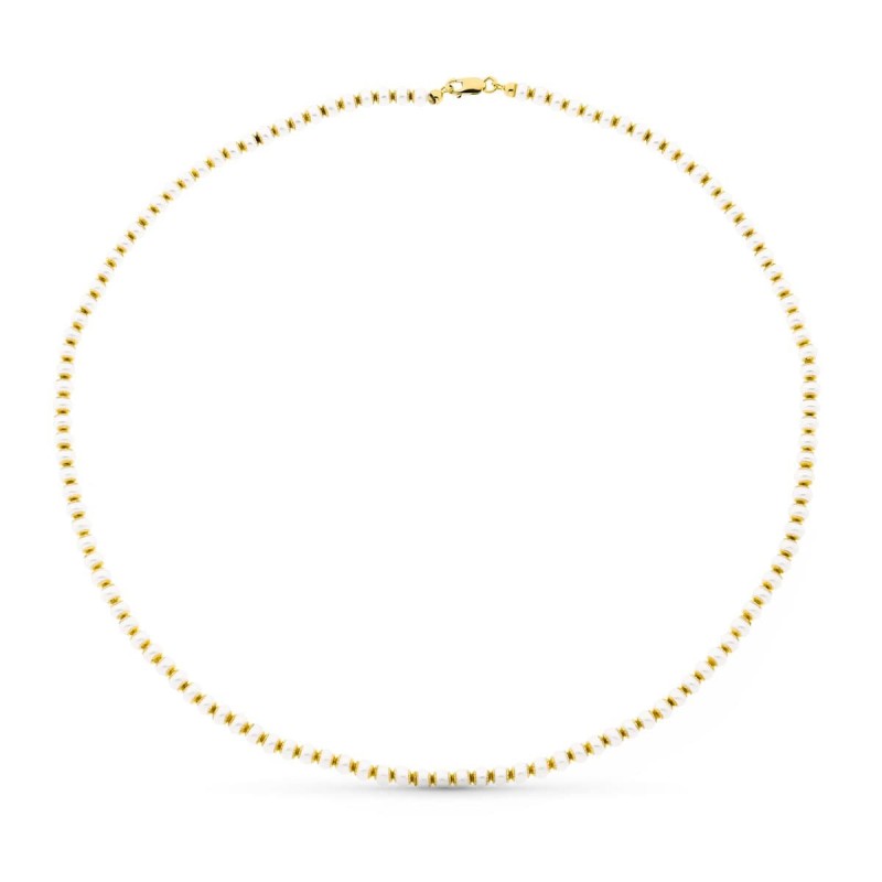 Gargantilla Oro Amarillo Perla 44Cm oro 18k