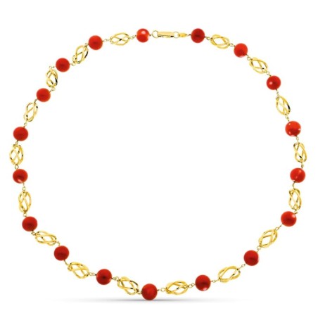 Gargantilla Oro Amarillo Jaula Coral Fino Japones 10.5 Mm 60Cm oro 18k
