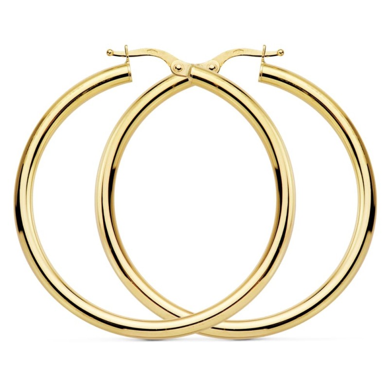 Aros Redondos Huecos 41 X 3Mm 4.00 Grs oro 18k