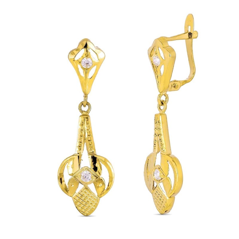 Pendientes Cubanas Oro Amarillo Cierre Catalan oro 18k