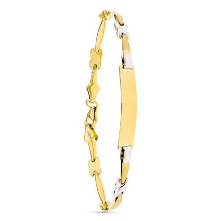Esclava Oro Bicolor 18Cm oro 18k