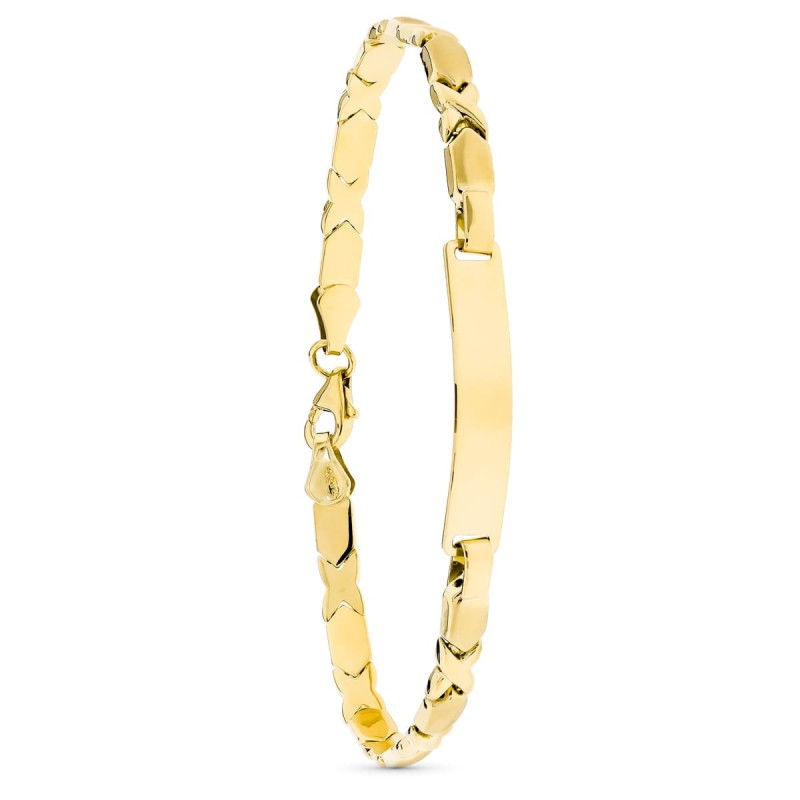 Esclava Oro Amarillo Estampada 19Cm oro 18k