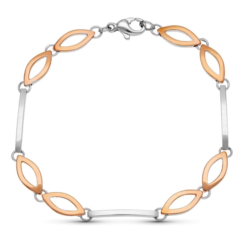 Pulsera Oro Bicolor Longitud Total 20Cm oro 18k