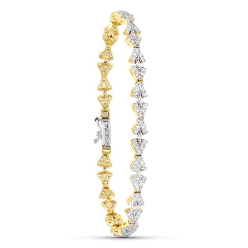Pulsera Oro Bicolor 19.5 Cm oro 18k