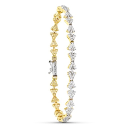 Pulsera Oro Bicolor 19.5 Cm oro 18k
