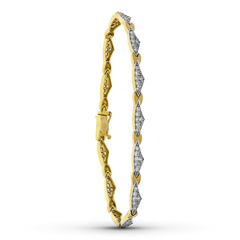 Pulsera Oro Bicolor Circonita Bicolor oro 18k