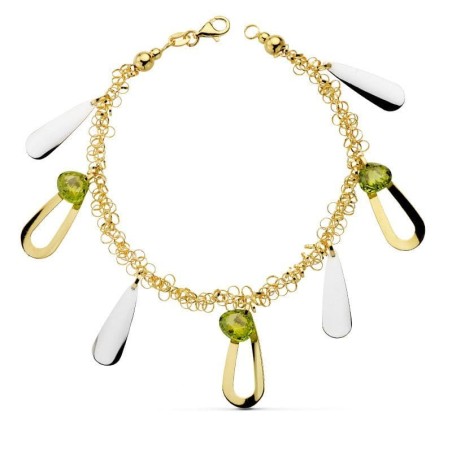 Pulsera Bicolor Fetiches 19C oro 18k