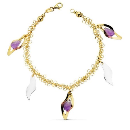 Pulsera Fetiches Bicolor 19Cm oro 18k