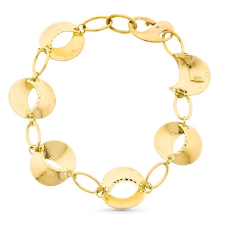Pulsera Bicolor Eslabones oro 18k