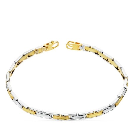 Pulsera Bicolor 21.5 Cm oro 18k